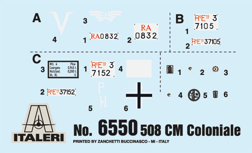 Italeri 6550 - SCALE 1 : 35 Fiat 508 CM Coloniale with Crew