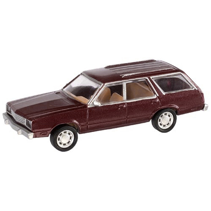 Atlas 60000163 1979 Ford(R) Fairmont Station Wagon 2-Pack - Assembled -- Metallic Dark Cordovan, N