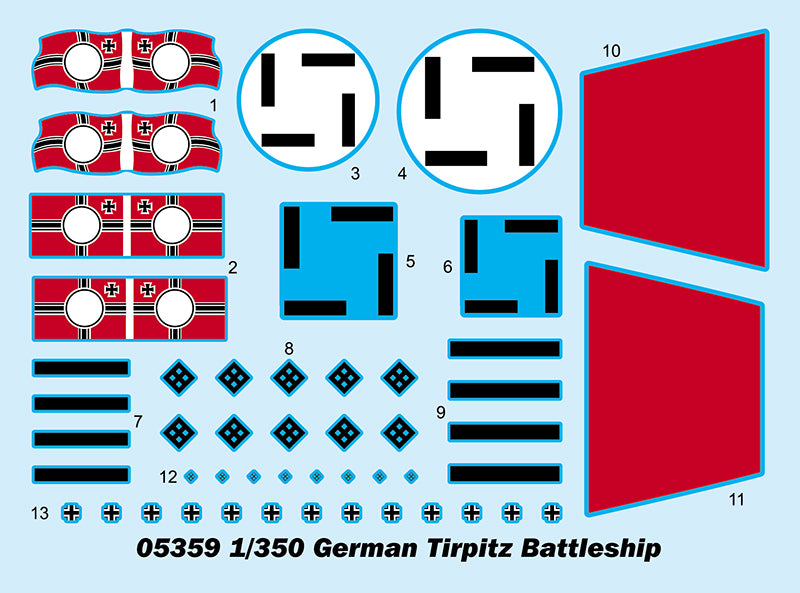 Trumpeter German Tirpitz Battleship 05359 1:350