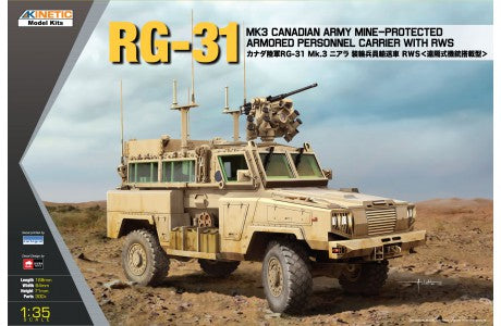 Kinetic Model Kits 61010 1/35 RG-31 MK3 W/ Remote Weapon Station (Canada Army)