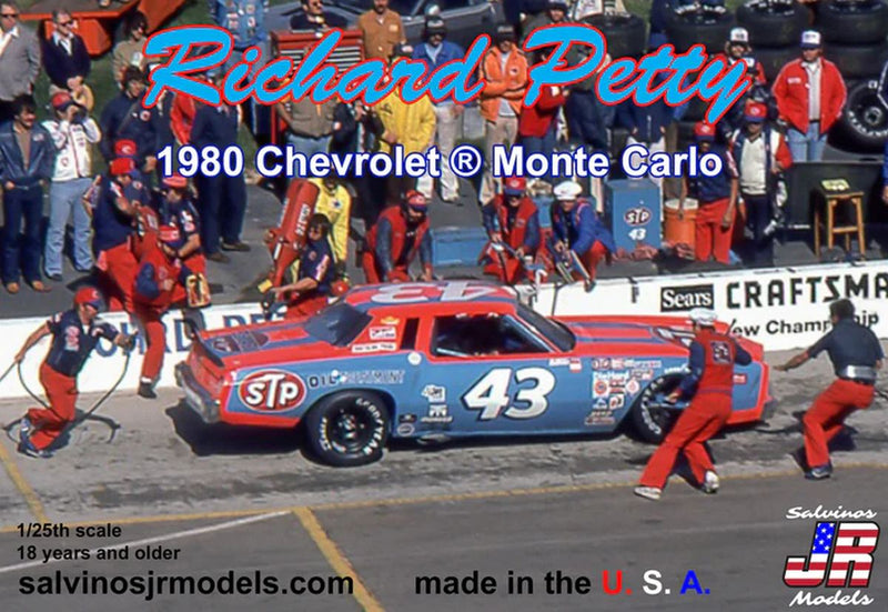 Salvino JR Models 28015 Richard Petty Racing 1980 Chevrolet Monte Carlo Reverse Pain