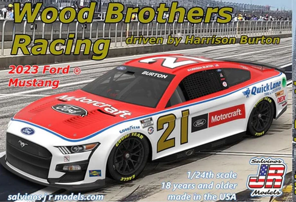 Salvino Jr Models 43844 Wood Brothers 2023 Harrison Burton Camaro Prim