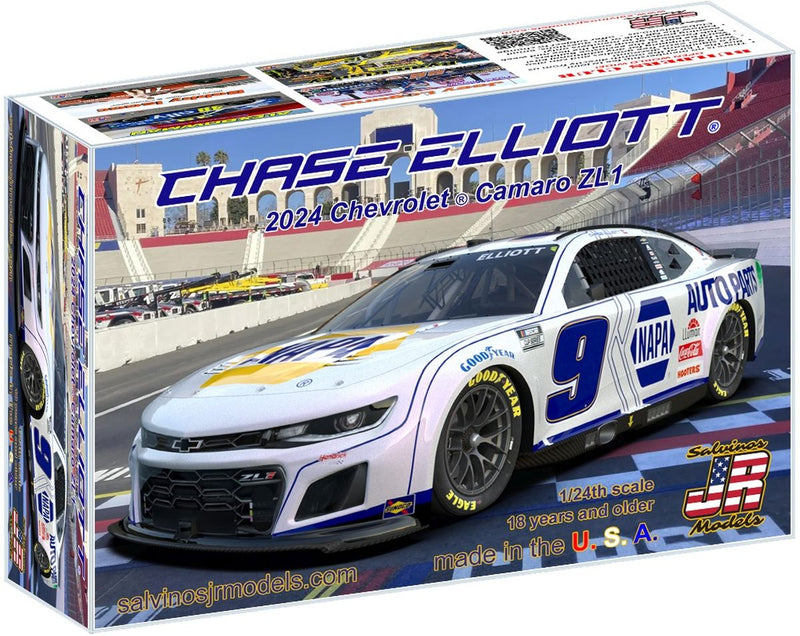Salvinos JR Models 45616 Hendrick Motorsports 2024 Chase Elliott Camaro LA White NAPA