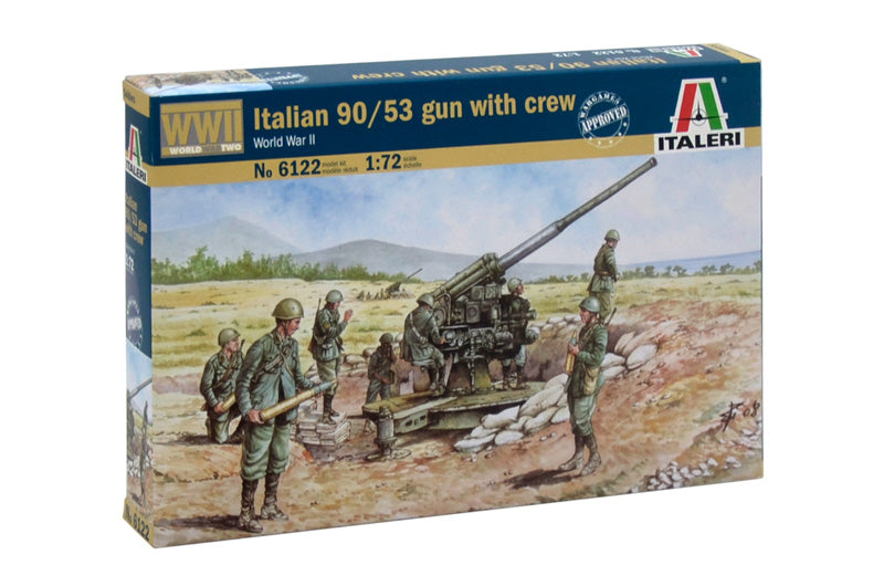 Italeri 6122 - SCALE 1 : 72 ITALIAN 90/53 GUN with CREW