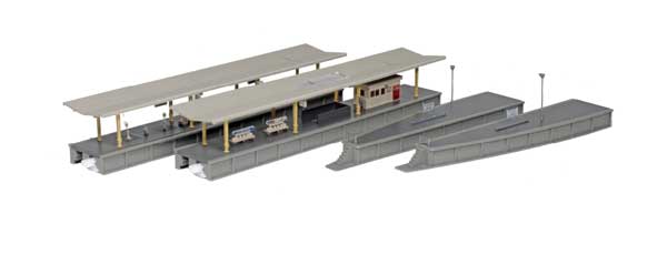 Kato  Unitrack 23-170 Island Platform Set -- Kit - 2 Sections and Tapered Ends, N Scale
