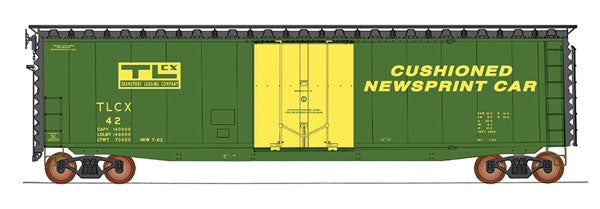 Intermountain Railway Company 45954 50' PS-1 Single Door Boxcar w/Cushion Underframe - Ready to Run -- Transport Leasing TLCX (green, yellow), HO