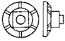 Grandt Line O C-44 Square Nut-Washer, 2-1/8" Nut, 5" Ribbed Washer