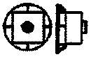 Grandt Line HO 5093 Nut-Bolt-Washer (Plastic), 2-1/4" Nut with 5-1/2" Malleable Iron Washer (100)