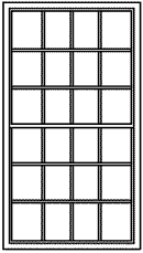 Grandt Line HO 5278 Masonry Windows (8), 12 over 12; Scale 48 x 86"