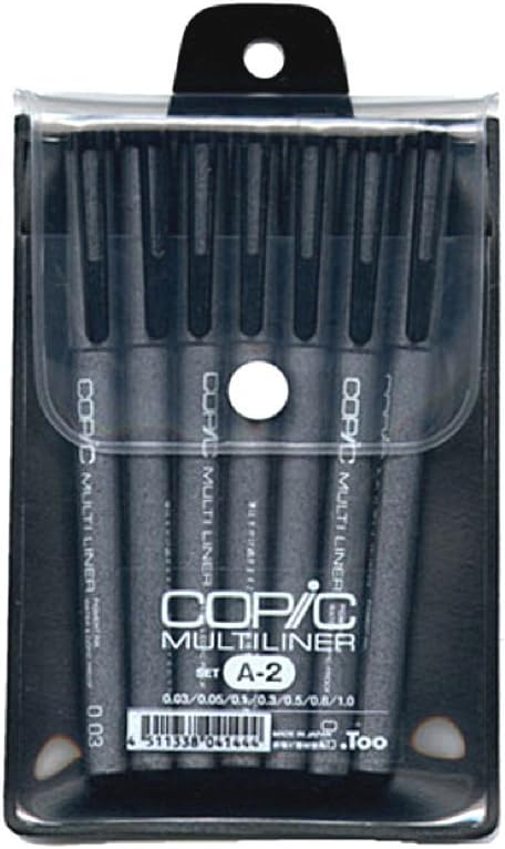 Copic Multiliner Ink Pen 7Pc Black A2 Set