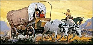 Glencoe 05402 1:48 COVERED WAGON W/FIG