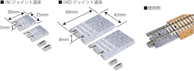 Kato 20-099 Roadbed Joiners -- Interface for Unitrack and Conventional Track on Cork Roadbed pkg(2), N Scale