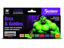 Vallejo Acrylic Paints 72304 Orcs & Goblins Paint Set (8-Pack)