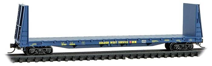 Micro-Trains N 054 00 081 61' 8" Bulkhead Flatcar, Golden West Service GVSR