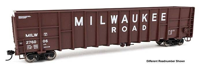Walthers Mainline HO 6119 61' Wood Chip Gondola, Ready To Run, Milwaukee