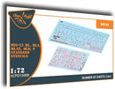 Clear Prop 1/72 MiG-23ML, MLA, MLD, P, MLAE standard stencils, for Clear Prop and other