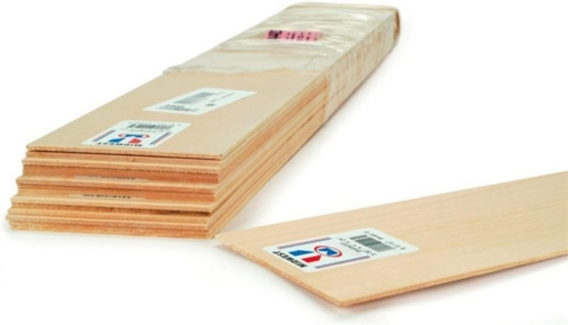 Midwest Products 4113 Basswood Sheets, 1/8" x 2" x 24" (15-Pack)