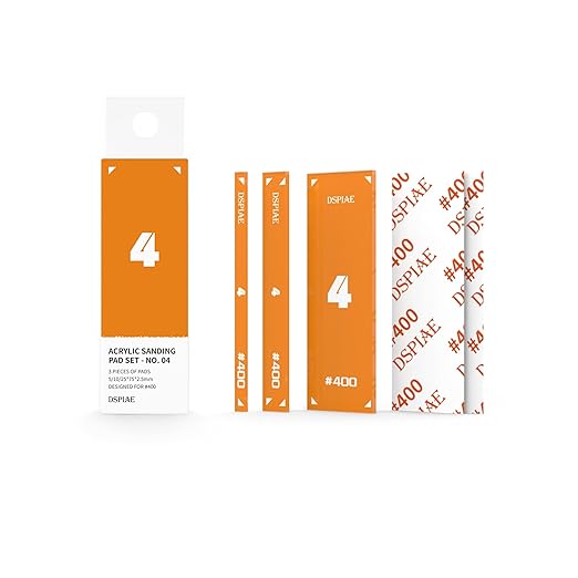 DSPIAE PT-SP04 Acrylic Sanding Pad Set-Orange (400