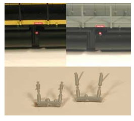 Cal-Scale Train Parts 622 Locomotive Fuel Fillers 2 Short 2 Tall Plastic, HO