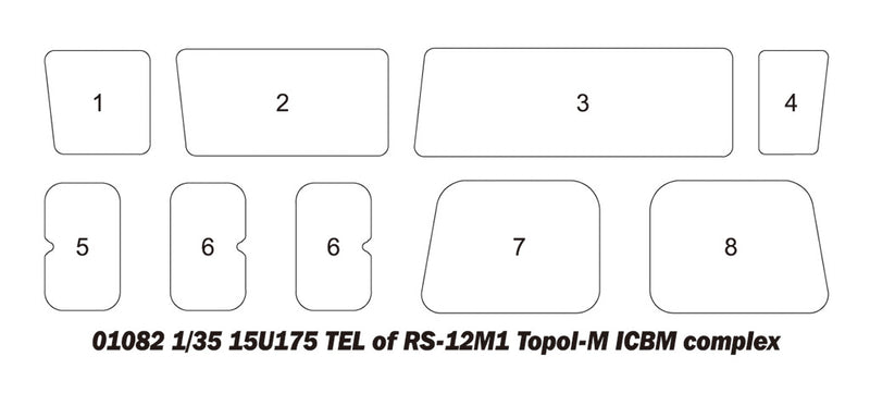 Trumpeter 15U175 TEL of RS-12M1 Topol-M ICBM complex 01082 1:35