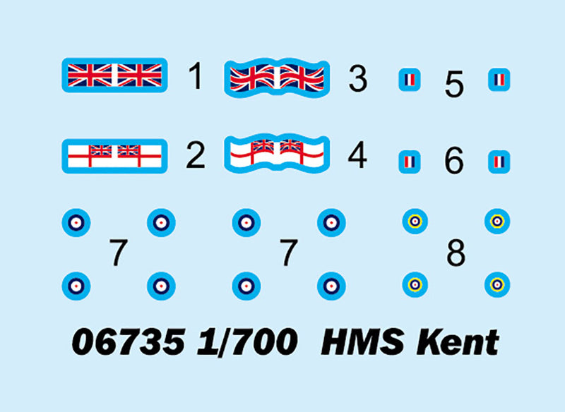 Trumpeter 06735 HMS Kent 1:700