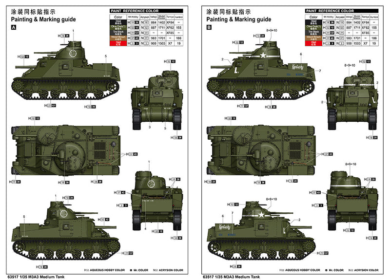 I Love Kit 63517 1:35 M3A3 Medium Tank