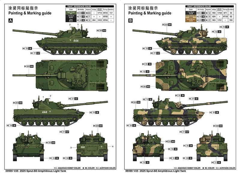 Trumpeter 2S25 Sprut-SD Amphibious Light Tank 09599 1:35