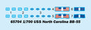 I Love Kit 65704 1:700 Top Grade North Carolina BB-55