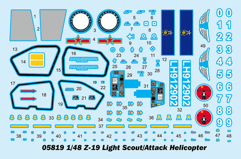Trumpeter 05819 Z-19 Light Scout/Attack Helicopter 1:48