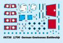 Trumpeter 06736 German Gneisenau Battleship 1:700