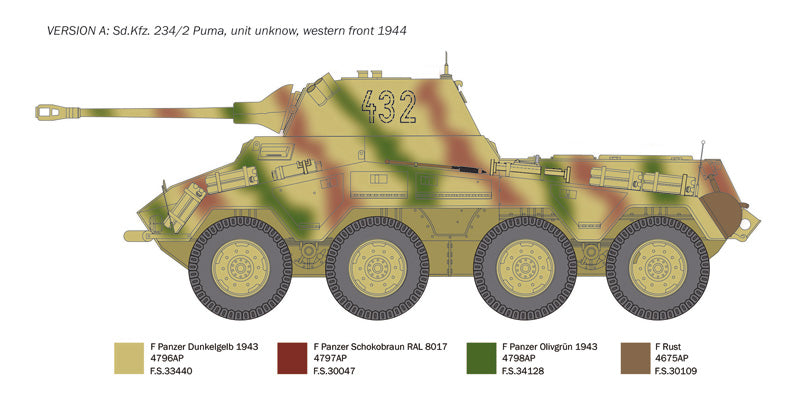 Italeri 6572 - SCALE 1 : 35 Sd.Kfz. 234/2 Puma