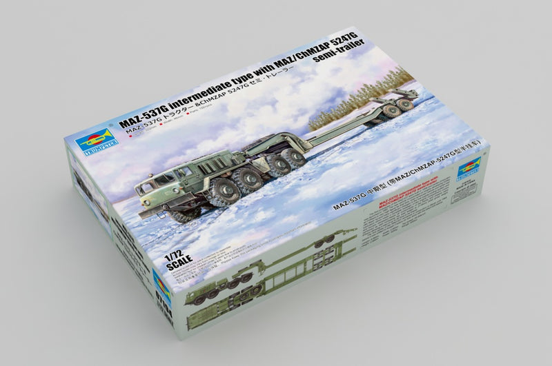 Trumpeter 07194 MAZ-537G intermediate type with MAZ/ChMZAP 5247G semi-trailer 1:72