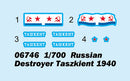 Trumpeter 06746 Russian Destroyer Taszkient 1940 1:700