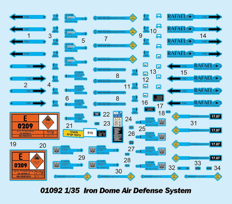 Trumpeter Iron Dome Air Defense System 01092 1:35