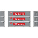 Athearn HO 63394 40' Smooth Side Containers, K Line