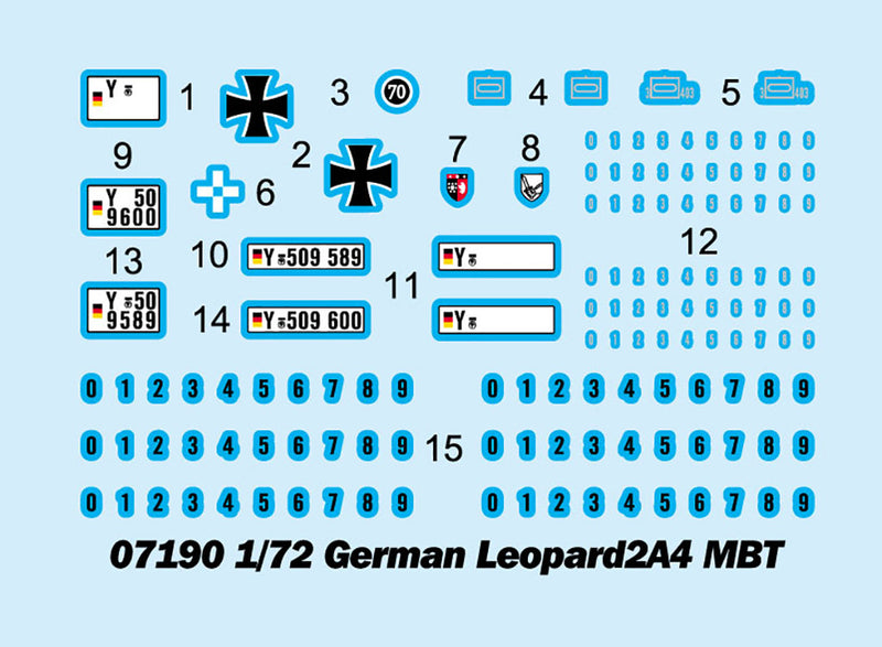 Trumpeter 07190 German Leopard2A4 MBT 1:72