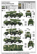 Trumpeter 07180 Russian 9P140 TEL of 9K57 Uragan Multiple Launch Rocket System 1:72