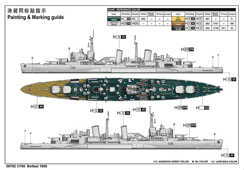 Trumpeter Belfast 1959 06702 1:700