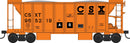 Bowser HO 43666 70 Ton Ballast Car with Side Chutes, CSX (Orange)