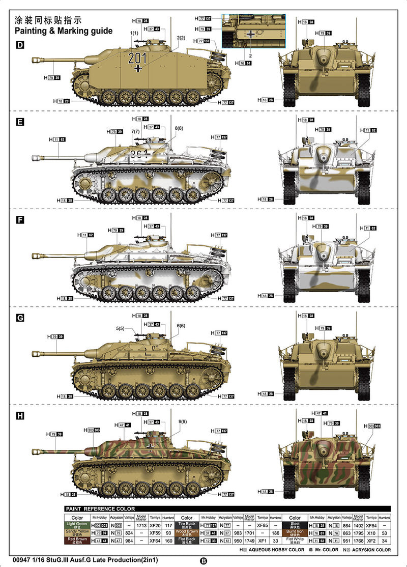 Trumpeter StuG.III Ausf.G Late Production(2in1) 00947 1:16