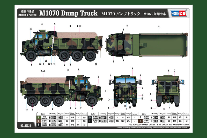 HobbyBoss M1070 Dump Truck 85526 1:35