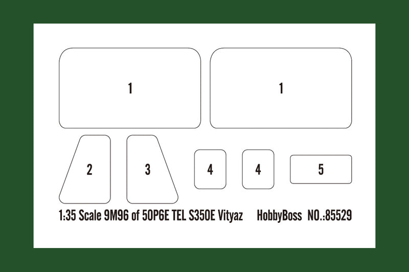 HobbyBoss 9M96 of 50P6E TEL S350E Vityaz 85529 1:35