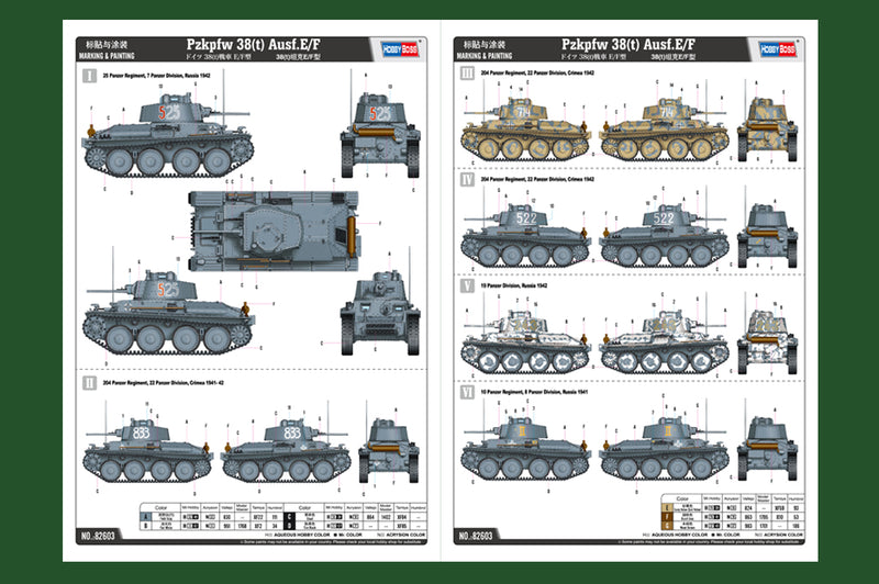 HobbyBoss Pzkpfw 38(t) Ausf.E/F 82603 1:16