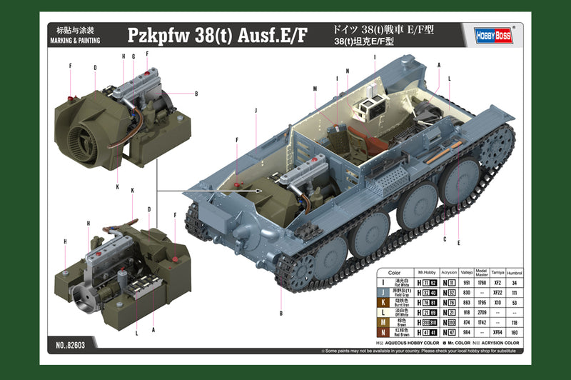 HobbyBoss Pzkpfw 38(t) Ausf.E/F 82603 1:16