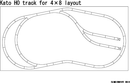 Kato HO 3-103 World's Greatest Hobby Track Pack, Unitrack, For a 4 x 8' Layout