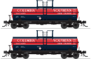 PREORDER Broadway Limited Imports HO 10350 6000 Gallon Tank, Columbia Southern, Dark Blue & Red, 2-pack, HO (SACX