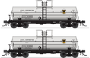 PREORDER Broadway Limited Imports HO 10354 6000 Gallon Tank, Ethyl Corporation, Gray w/ Black & Yellow Logo, 2-pack, HO (EBAX #6066, EBAX #6