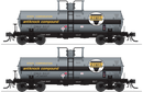 PREORDER Broadway Limited Imports HO 10355 6000 Gallon Tank, Ethyl Corporation, Dark Gray w/ Black Band, 2-pack, HO (EBAX #6022, EBAX #6
