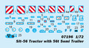Trumpeter 07196 Slt-56 Tractor with 56t Semi Trailer 1:72