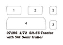 Trumpeter 07196 Slt-56 Tractor with 56t Semi Trailer 1:72